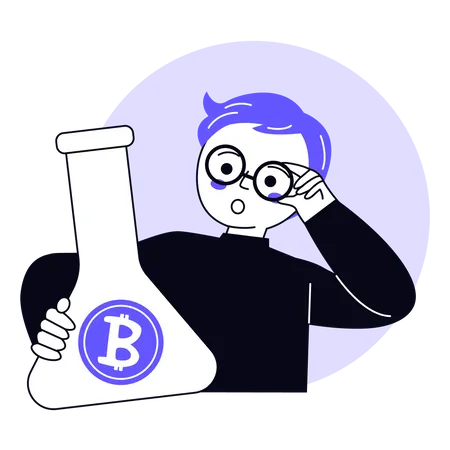 Bitcoin-Forschung  Illustration