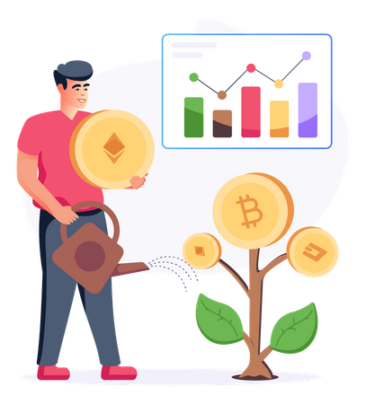 Bitcoin Growth Illustration