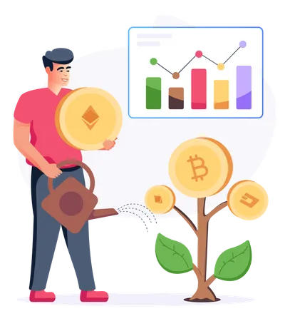 Bitcoin Growth Illustration