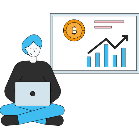 Bitcoin growth analysis  Illustration