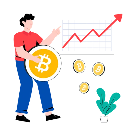 Bitcoin Growth  Illustration