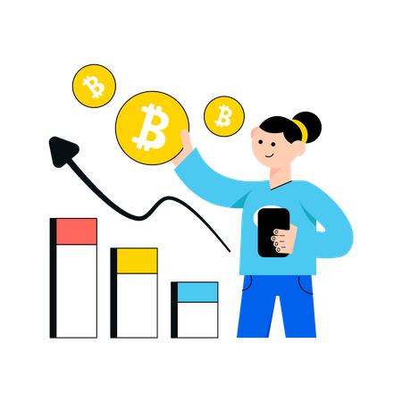 Bitcoin Growth  イラスト