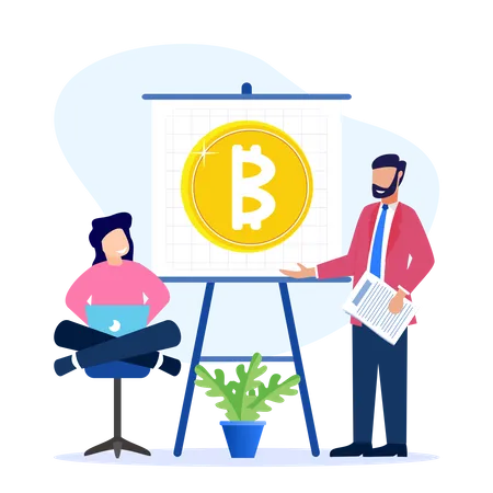 Bitcoin-Händler  Illustration