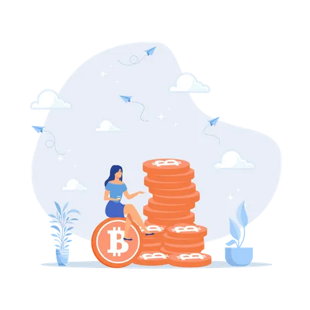 Bitcoin holder  Illustration