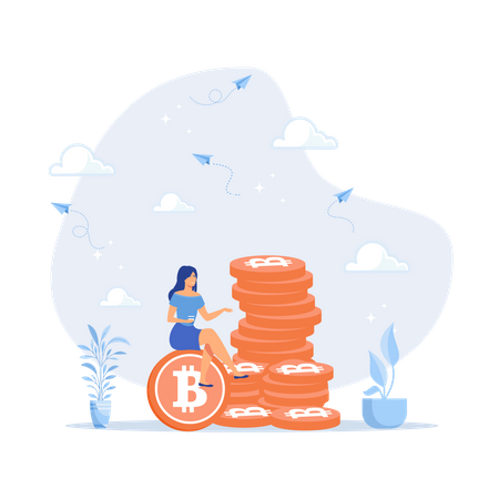 Bitcoin holder  Illustration