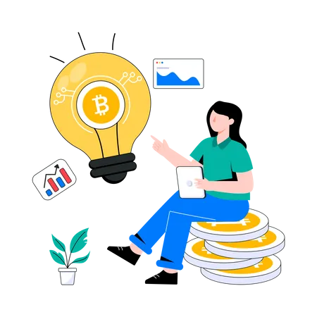 Bitcoin Idea  Illustration