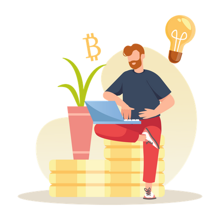 Bitcoin-Idee  Illustration