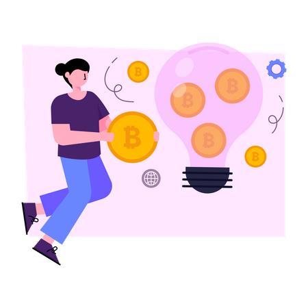 Bitcoin-Idee  Illustration