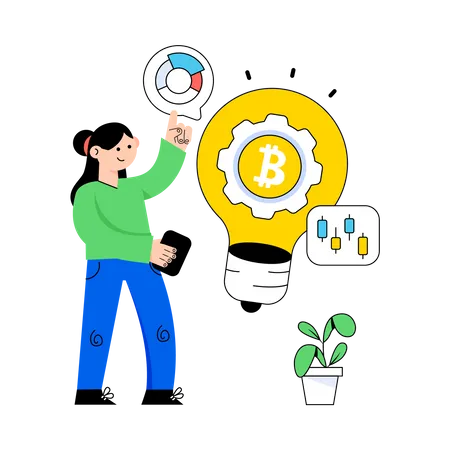 Bitcoin-Idee  Illustration