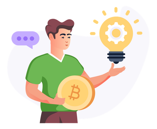 Bitcoin-Idee  Illustration