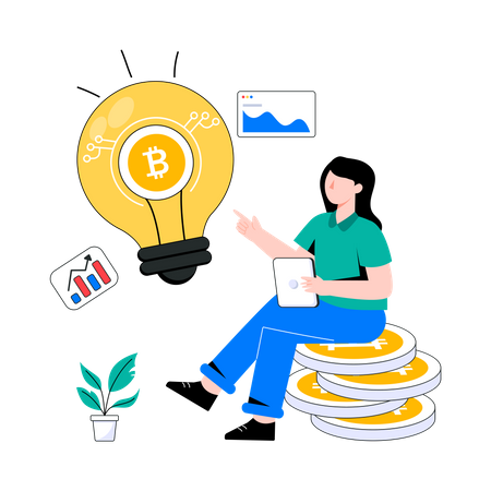 Bitcoin-Idee  Illustration