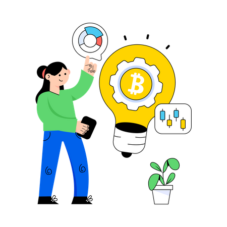 Bitcoin-Idee Illustration