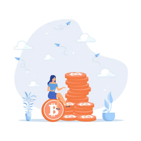 Bitcoin-Halter  Illustration