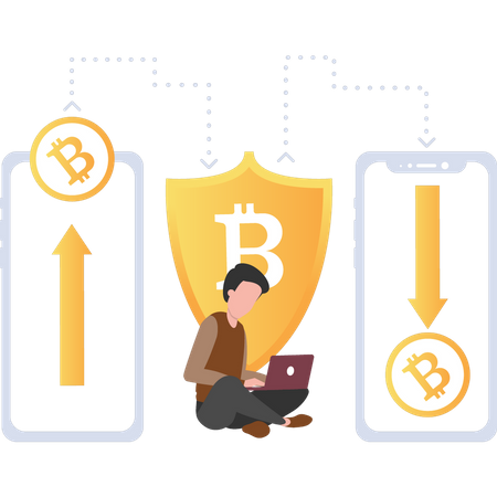 Inversor bitcoin  Ilustración