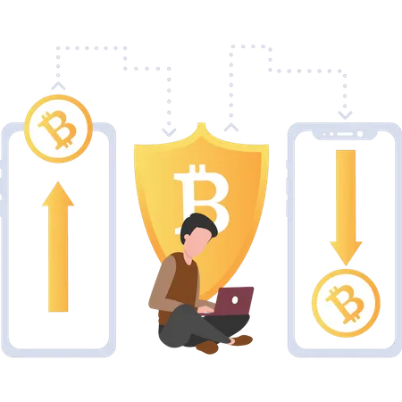Inversor bitcoin  Ilustración
