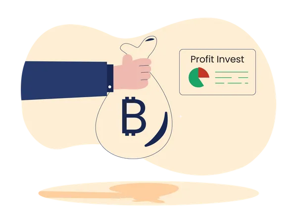 Bénéfice d'investissement Bitcoin  Illustration
