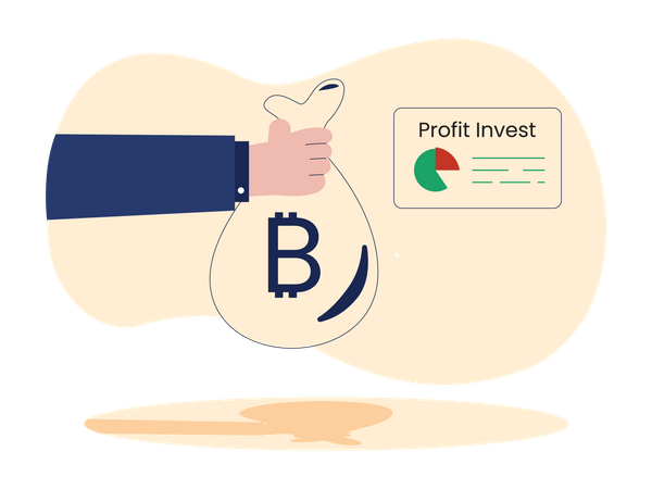 Bitcoin-Investitionsgewinn  Illustration