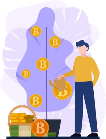 Bitcoin investment  Illustration