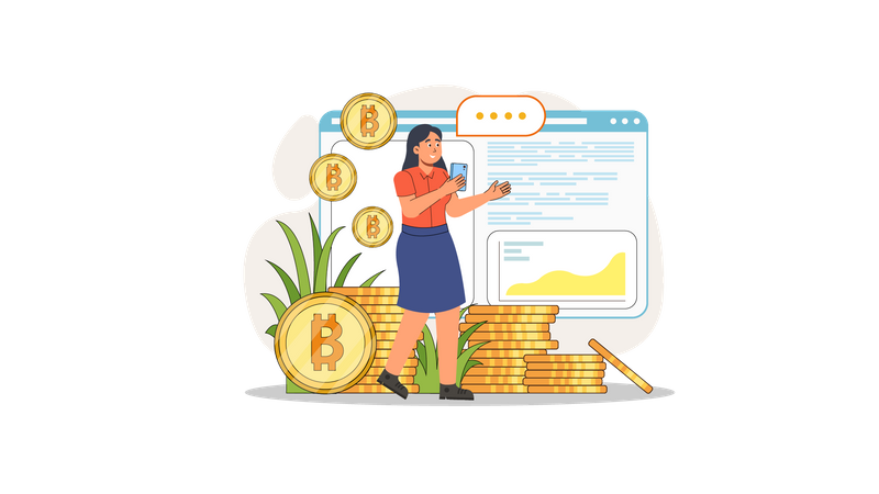 Bitcoin investment  Illustration