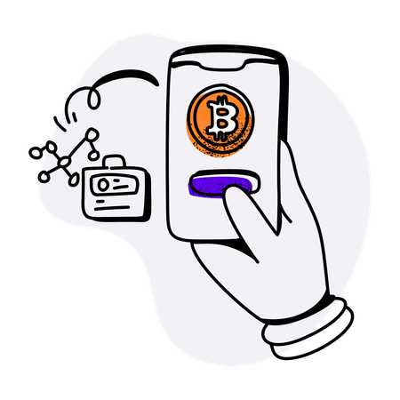 ビットコイン投資アプリ  イラスト