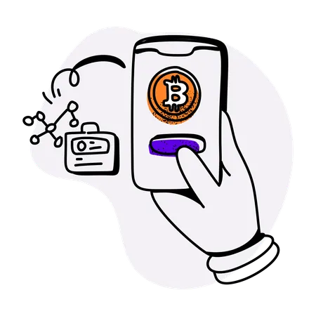 ビットコイン投資アプリ  イラスト