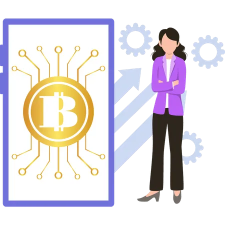 Bitcoin investment app Illustration