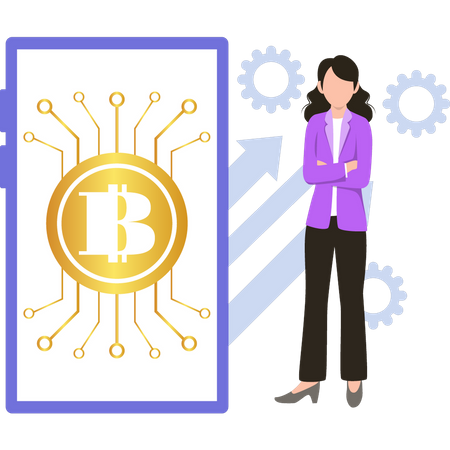 Bitcoin investment app  Illustration