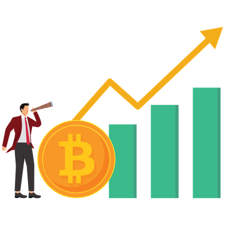 Bitcoin Investment Growth  Illustration