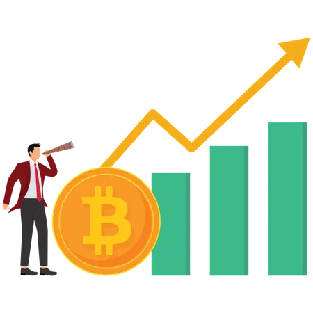 Bitcoin Investment Growth  Illustration