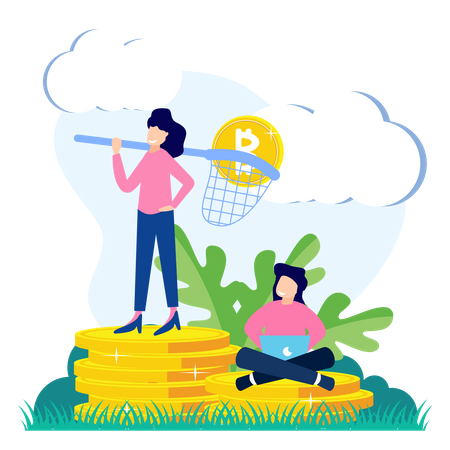 Bitcoin investment  Illustration