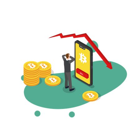 Bitcoin Investment Loss  Illustration