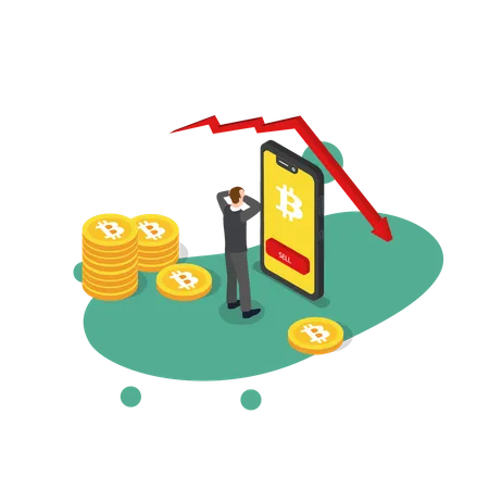 Bitcoin Investment Loss  Illustration