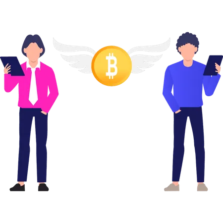 Bitcoin investor Illustration