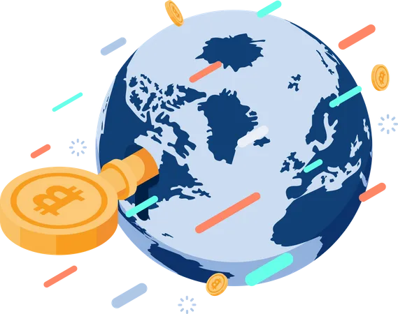 Bitcoin Key Unlock The World  Illustration