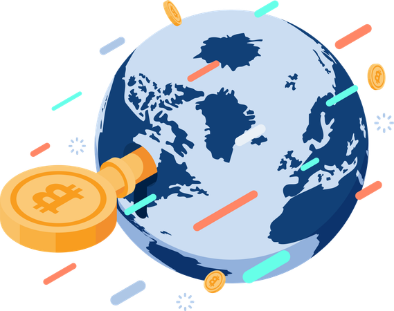 Bitcoin Key Unlock The World  Illustration