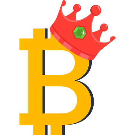 Bitcoin king  Illustration