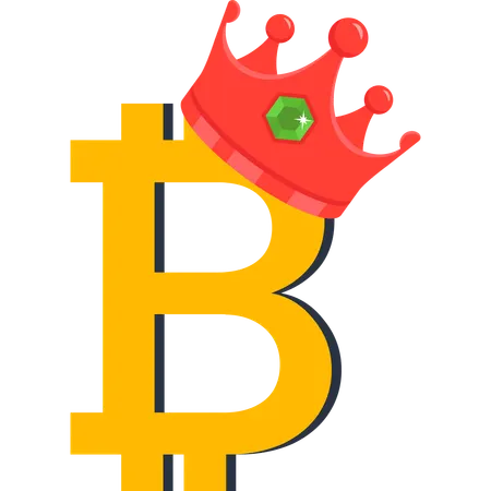 Bitcoin king  Illustration