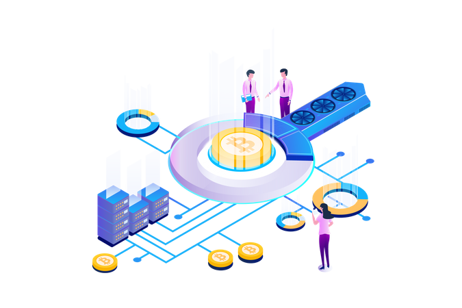 Bitcoin Mainframe  Illustration