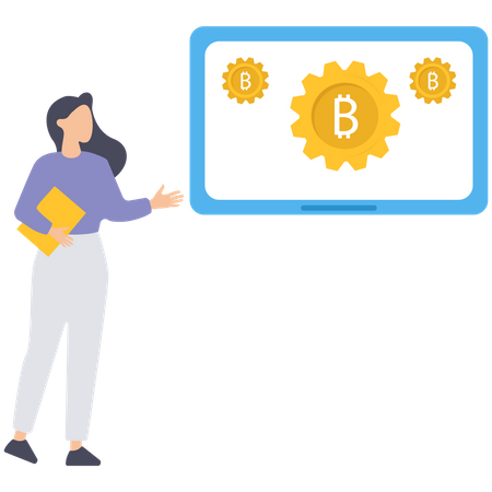 Bitcoin Management Illustration