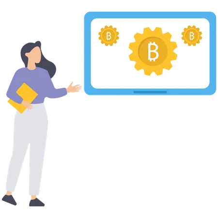Bitcoin Management Illustration