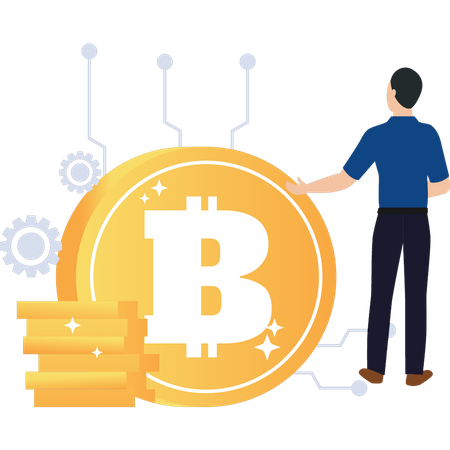 Bitcoin management  Illustration