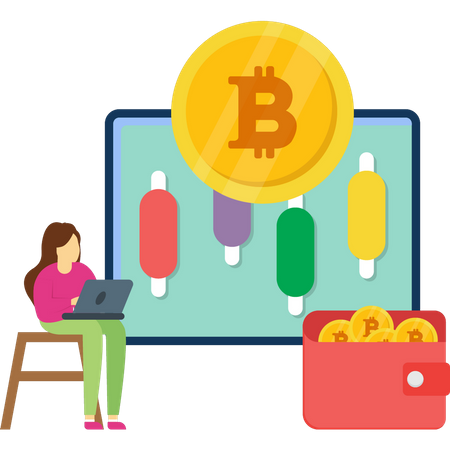 Bitcoin market analysis Illustration