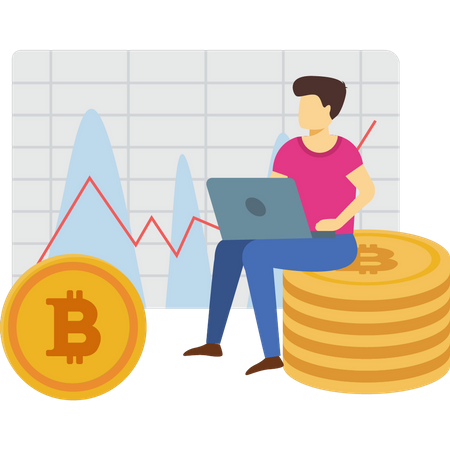 Bitcoin market analysis  Illustration