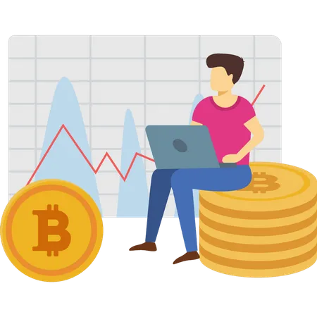 Bitcoin market analysis  Illustration