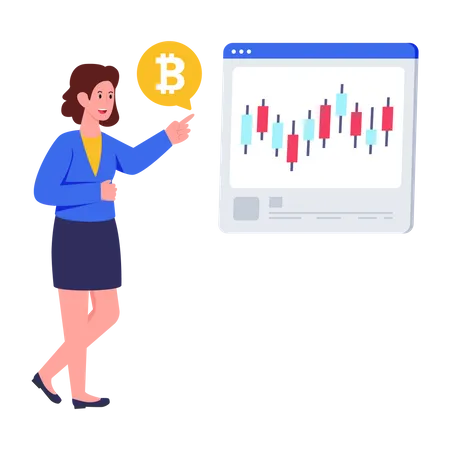 Bitcoin market analysis presentation Illustration