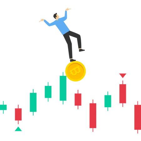 Bitcoin market hit by a price crash  Illustration