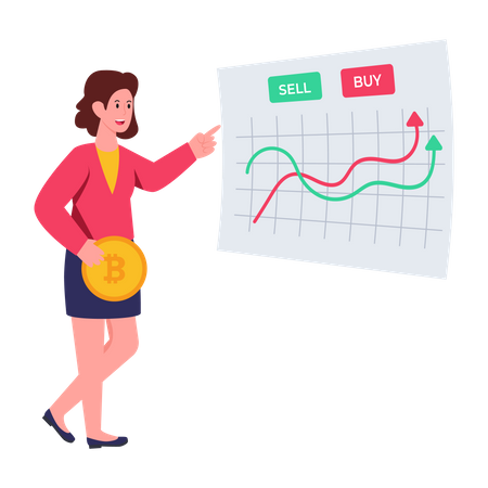 Bitcoin market presentation  Illustration