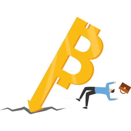 Bitcoin market was hit by a big price slash  Illustration