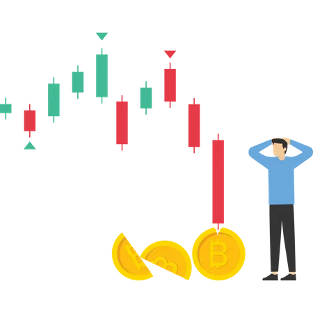 Bitcoin market was hit by a heavy price slash  Illustration