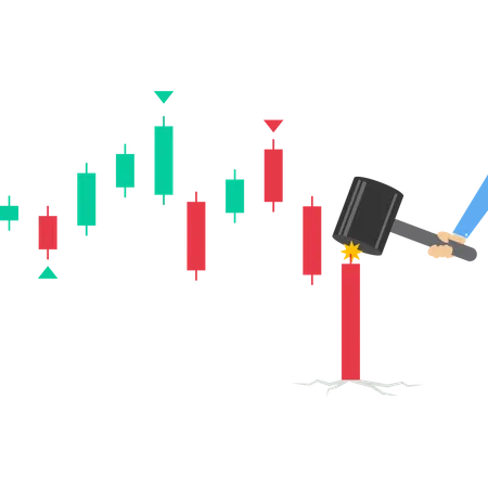 Investing In The Stock Market And Crypto Currency Stock Price Drop Buy Cheap Vector Illustration Design Concept In Flat Style Illustration